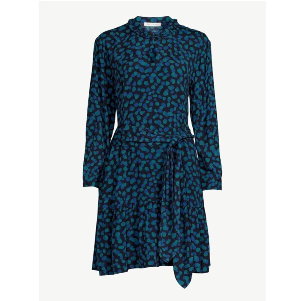 Free Assembly Women's Tiered Belted Mini Dress | Size Medium